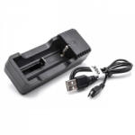 utángyártott USB akkutöltő lítium cellákhoz: 18500 18650 14500 18350 - VHBW (800117714)