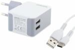 AVACOM Smartphone charger AVACOM HomeNOW, USB Charger, 2x USB - 3, 4A, White, USB-C Kabel