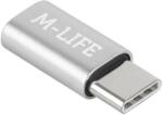 M-Life Adaptor micro USB mama-tata USB Type C argintiu M-LIFE (ML0850S) - sogest