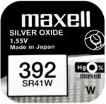 Maxell Baterie ceas Maxell SR41W V392 AG3 1.55V oxid de argint 1buc (392-MAXELL) - sogest Baterii de unica folosinta