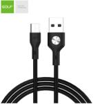 GOLF Cablu USB la micro USB Golf CD Leather 3A 1m negru GC-60m (GC-60m-BLACK)