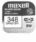Maxell Baterie ceas Maxell SR421SW V348 1.55V oxid de argint 1buc (348-MAXELL) - sogest Baterii de unica folosinta