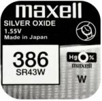 Maxell Baterie ceas Maxell SR43W V386 AG12 1.55V oxid de argint 1buc (386-MAXELL) - sogest Baterii de unica folosinta