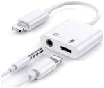 XO Cablu adaptor conector iPhone - iPhone Lightning + Jack 3.5 mm 0.2m 2A alb XO-NB172B (XO-NB172B)
