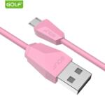 GOLF Cablu USB la micro USB Golf Diamond Sync Cablu roz 1m 2A GC-27m (GC-27m-PINK)
