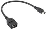 Cabletech Cablu adaptor OTG USB mama la mini USB tata 20cm Cabletech (KPO2909)
