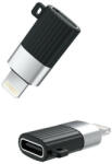 XO Adaptor conector USB type C mama - tata iPhone Lightning negru 2.4A XO-NB149D (XO-NB149D)