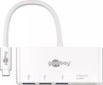 Goobay Adaptor multiport USB Type C la 3x USB A 3.0 +cititor carduri SD/MMC si MicroSD 0.15m Goobay (62097) - sogest