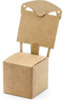 PartyDeco Cutie în formă de scaun cu etichetă - kraft 10 buc