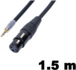 Thunder Germany TRRS-15, XLR mama - 3, 5 mm Jack mikrofonkábel mobiltelefonhoz - 1, 5m - mkaudio
