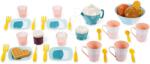 Ecoiffier Set de masă în recipient Breakfast Box Vert Azur Ecoiffier cu mâncare 35 piese de la 18 luni (ECO2759) Bucatarie copii