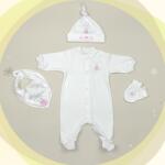 For Babies Copleu pentru bebelusi For Babies - Iepuras, 4 piese, 1-3 luni (00970+8+2412+60 y)