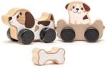 Cubika Jucarie din lemn pe roti Cubika - Clever puppies (15443)
