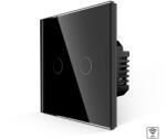 Luxion Intrerupator Dublu Wi-Fi cu Touch din Sticla LUXION - culoare negru