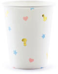PartyDeco S. r. o Pohár, Boy or Girl felirattal, fehér, 200 ml, 6db