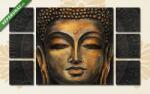  Többrészes Vászonkép, Klasszikus Buddha (135x80 cm, W01)