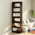 vidaXL Bibliotecă/Separator cameră, stejar afumat, 60x30x198 cm (813611) Biblioteca