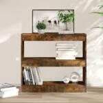 vidaXL Bibliotecă/Separator cameră, stejar fumuriu, 80x30x72 cm, PAL (813614) Biblioteca