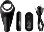 Trinity Vibes 7X Silicone C-Ring with Vibrating Taint Stimulator Inel pentru penis