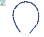  Bratara Lapis Lazuli Rotund Fatetat 3-3, 6 mm - Diametru 58 mm - Accesorii Argint 925 - 1 Buc