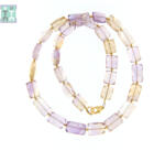  Colier din Ametrin Dreptunghi Fatetat 10-14 x 8-9 mm - Accesorii de Gold Filled