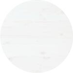 vidaXL Blat de masă, alb, Ø80x2, 5 cm, lemn masiv de pin (813656)