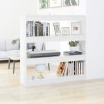 vidaXL Bibliotecă/Separator cameră, alb extra lucios, 100x30x103 cm (811751) Biblioteca
