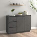 vidaXL Servantă, gri, 111x34x75 cm, lemn masiv de pin (813806) Comoda