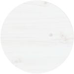 vidaXL Blat de masă, alb, Ø30x2, 5 cm, lemn masiv de pin (813651)