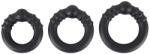 Rebel 3 Heavy Silicone Cock Rings Black