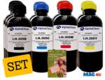 Alphachem Set 9buc Flacon Cerneala AlphaChem HP 305, 3x200ml, 3YM61AE Negru, 2x200ml, 3YM60AE Cyan, 2x200ml, 3YM60AE Magenta, 2x200ml, 3YM60AE Galben, hartie foto yesion 180g 100coli
