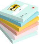 3M Öntapadó jegyzettömb, 76x76 mm, 6x100 lap, 3M POSTIT "Beachside", vegyes színek (LP6546BEA) - officesprint