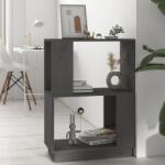 vidaXL Bibliotecă/Separator cameră gri 51x25x70 cm, lemn masiv de pin (814031) Biblioteca