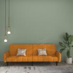 vidaXL Canapea extensibilă cu 2 locuri, maro, catifea (337387) Canapea