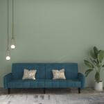 vidaXL Canapea extensibilă cu 2 locuri, albastru, catifea (337378) Canapea