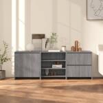 vidaXL Servantă, 3 piese, sonoma gri, lemn prelucrat (3098079) Comoda