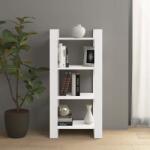 vidaXL Bibliotecă/Separator cameră, alb, 60x35x125 cm, lemn masiv pin (813885) Biblioteca