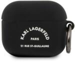 Karl Lagerfeld Apple Airpods 3 Karl Lagerfeld Rue St Guillaume tok, fekete - KLACA3SILRSGBK