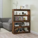 vidaXL Bibliotecă/Separator cameră, stejar fumuriu, 100x30x135 cm (813635) Biblioteca