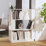 vidaXL Bibliotecă/Separator cameră, alb, 80x25x101 cm, lemn masiv pin (814055) Biblioteca