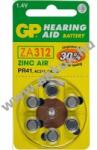 GP Batteries ZA312 / ZA312D6 / PR41 / PR736 / AE312 / DA312 / V312AT / 312AE 6db/csom. - Kiárusítás!