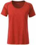 James & Nicholson (Daiber) Női funkcionális póló JN495 - Piros melírozott / titán | L (1-JN495-1752130)