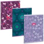 Ars Una A4 extra kapcsos füzet ponthálós Purple Bloom - mix (5251) 22 (53102515)