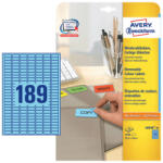 Avery Zweckform 25, 4*10 mm-es Avery Zweckform A4 íves etikett címke, kék színű (20 ív/doboz) (L6048-20) - cimke-nyomtato