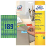Avery Zweckform 25, 4*10 mm-es Avery Zweckform A4 íves etikett címke, zöld színű (20 ív/doboz) (L6049-20) - cimke-nyomtato
