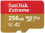 SanDisk Extreme microSDXC 256GB UHS-I/U3/A2/CL10 (SDSQXAV-256G-GN6MA/121587)
