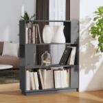 vidaXL Bibliotecă/Separator cameră, gri, 80x25x101 cm lemn masiv pin (814056) - vidaxl Biblioteca