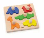 Viga Toys Puzzle Viga, Montessori cu maner, Animale (50662_001) Puzzle