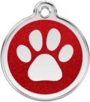 Red Dingo Csillámos Rozsdamentes mancs mintás acél biléta piros