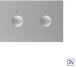 Livolo Modul intrerupator dublu wireless cu touch Livolo standard Italian, Serie noua, Gri, C9-VL-FC2R-3IP (C9-VL-FC2R-3IP)